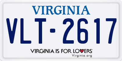 VA license plate VLT2617
