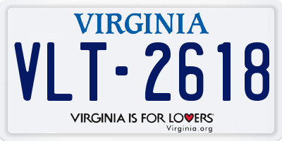 VA license plate VLT2618
