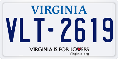 VA license plate VLT2619