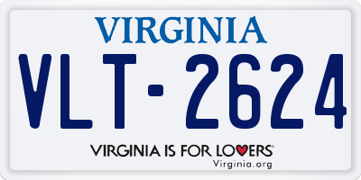 VA license plate VLT2624