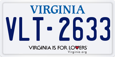 VA license plate VLT2633