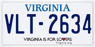 VA license plate VLT2634