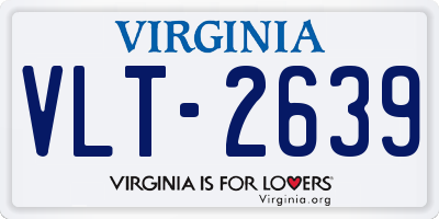 VA license plate VLT2639