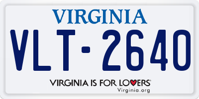 VA license plate VLT2640