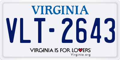 VA license plate VLT2643