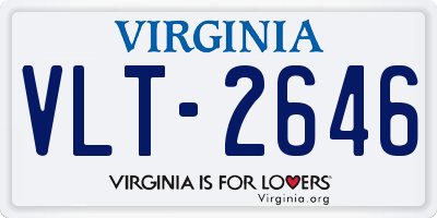 VA license plate VLT2646