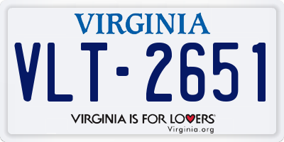 VA license plate VLT2651