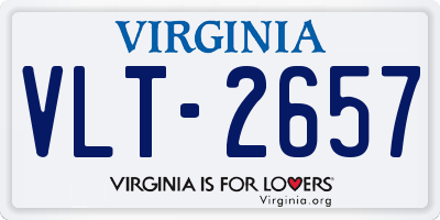 VA license plate VLT2657