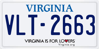 VA license plate VLT2663