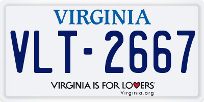 VA license plate VLT2667