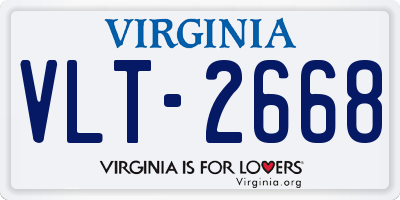 VA license plate VLT2668
