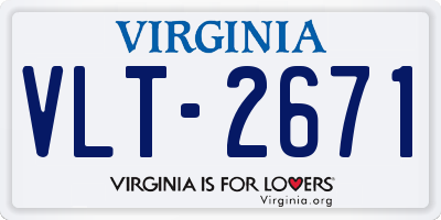 VA license plate VLT2671