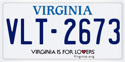 VA license plate VLT2673