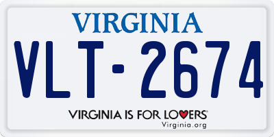 VA license plate VLT2674