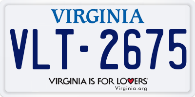 VA license plate VLT2675