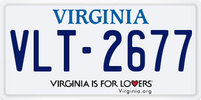 VA license plate VLT2677
