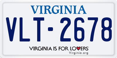 VA license plate VLT2678