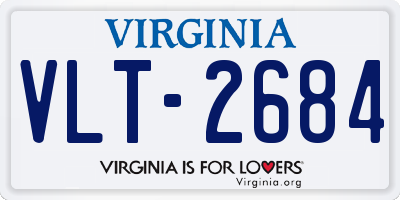 VA license plate VLT2684
