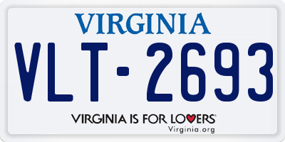 VA license plate VLT2693