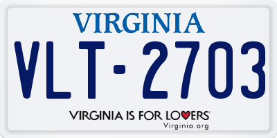 VA license plate VLT2703
