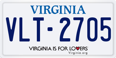 VA license plate VLT2705