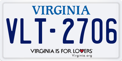 VA license plate VLT2706