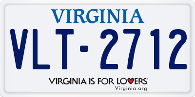 VA license plate VLT2712