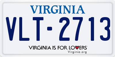 VA license plate VLT2713