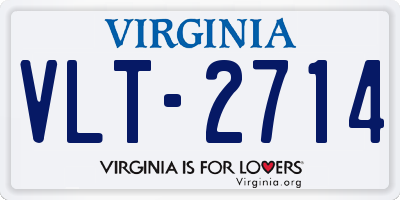 VA license plate VLT2714
