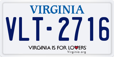 VA license plate VLT2716