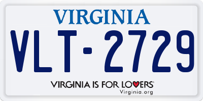 VA license plate VLT2729
