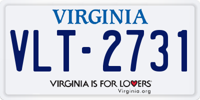VA license plate VLT2731