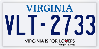 VA license plate VLT2733