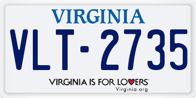 VA license plate VLT2735