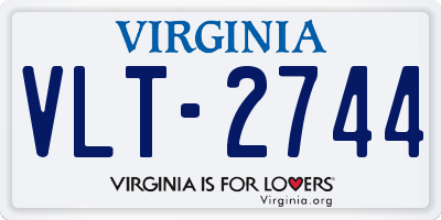 VA license plate VLT2744