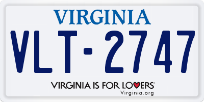 VA license plate VLT2747