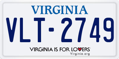 VA license plate VLT2749
