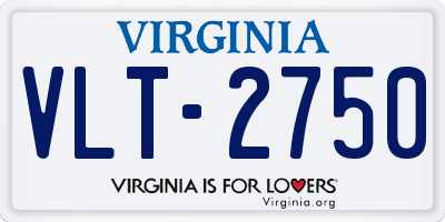 VA license plate VLT2750