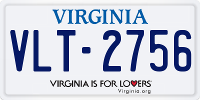 VA license plate VLT2756