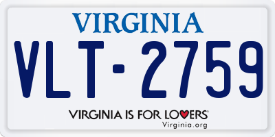 VA license plate VLT2759