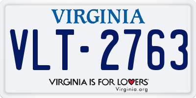 VA license plate VLT2763