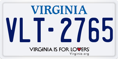 VA license plate VLT2765