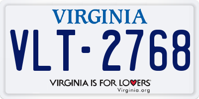 VA license plate VLT2768