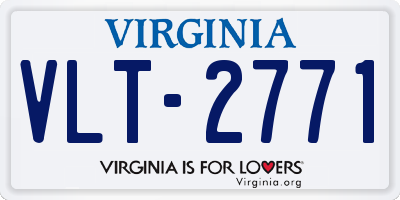 VA license plate VLT2771