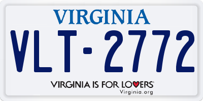 VA license plate VLT2772