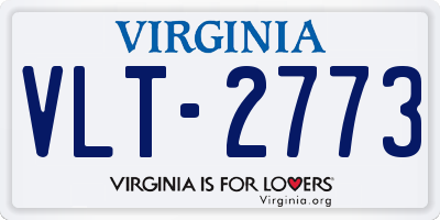 VA license plate VLT2773