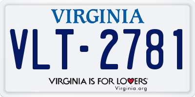 VA license plate VLT2781