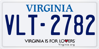 VA license plate VLT2782