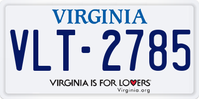 VA license plate VLT2785