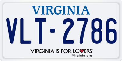 VA license plate VLT2786